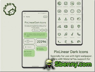 PixLinear Dark Icon Pack MOD APK
